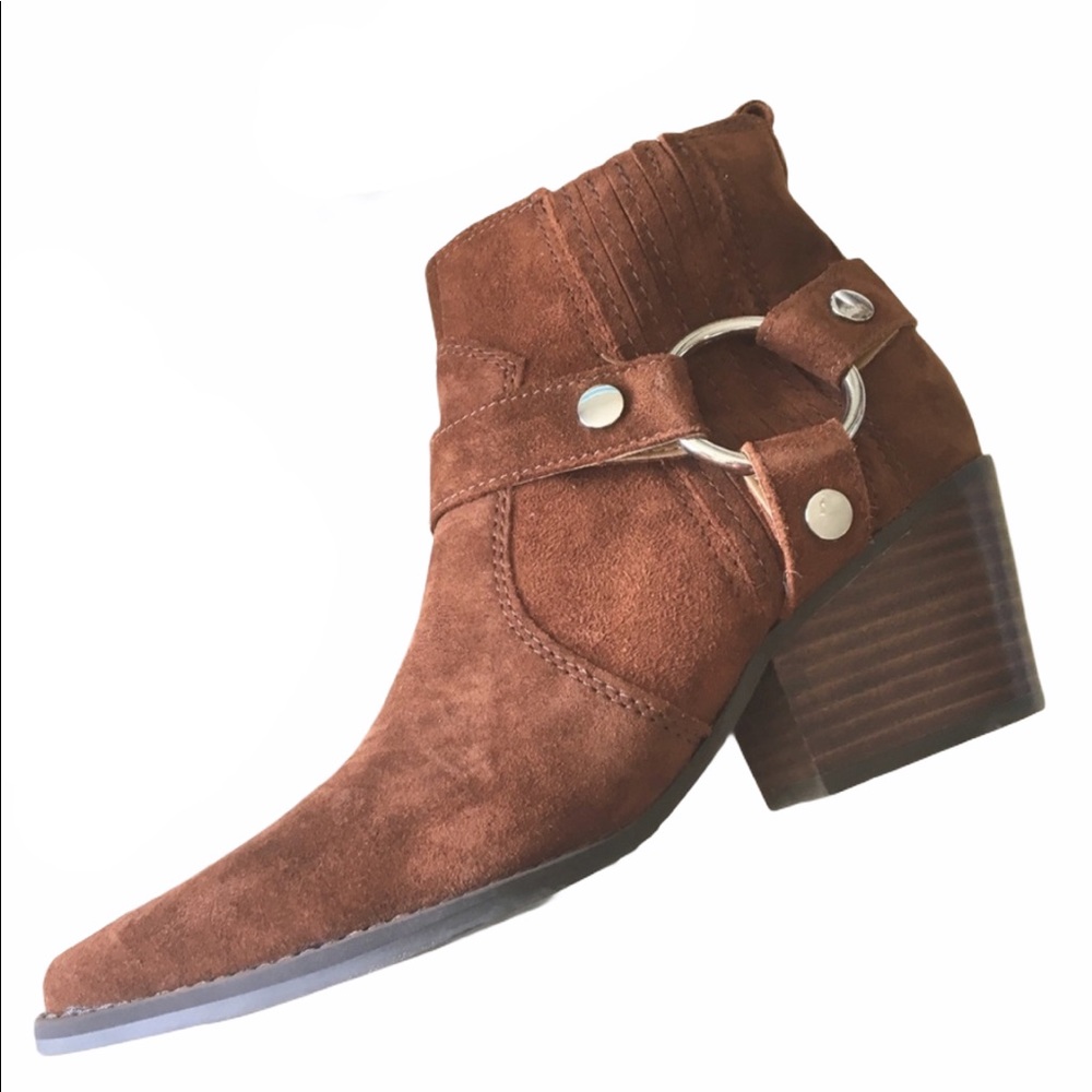 new Marc Fisher ★ Suede Western Chelsea Ankle Boot - Picture 7 of 15